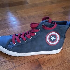 Marvel Navy and Red High-Top Sneakers